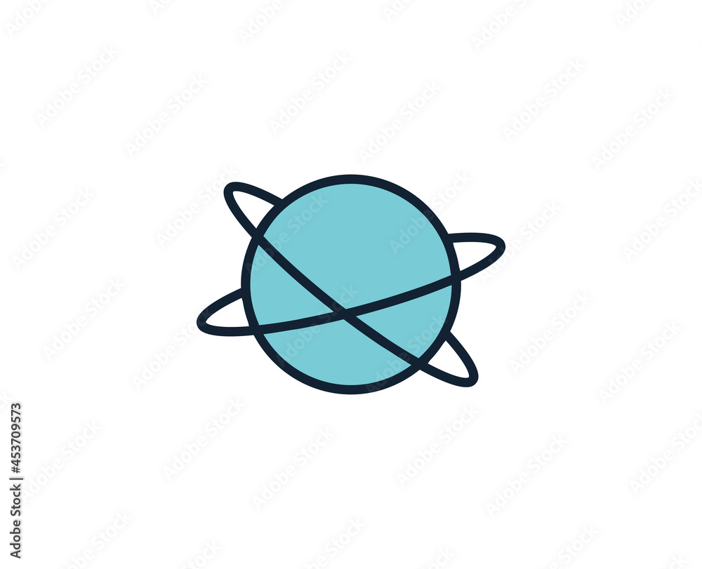 Planet line icon. High quality outline symbol for web design or mobile app. Thin line sign for design logo. Color outline pictogram on white background Planet line icon. High quality outline symbol for web design or mobile app. Thin line sign for design logo. Color outline pictogram on white background