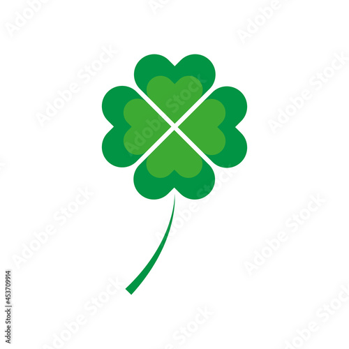 Green shamrock clover icon design. isolated on white background vector illustration