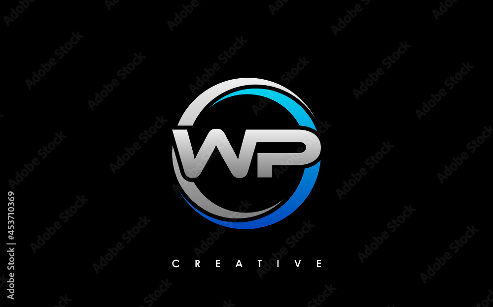 WP Letter Initial Logo Design Template Vector Illustration WP Letter Initial Logo Design Template Vector Illustration