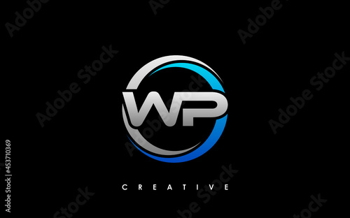 WP Letter Initial Logo Design Template Vector Illustration