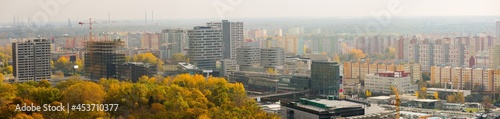 Image of view on modern residental areas of Bratislava outdoors.