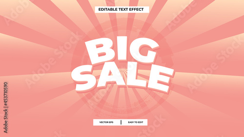 Big Sale Text Effect 3D Ilustration