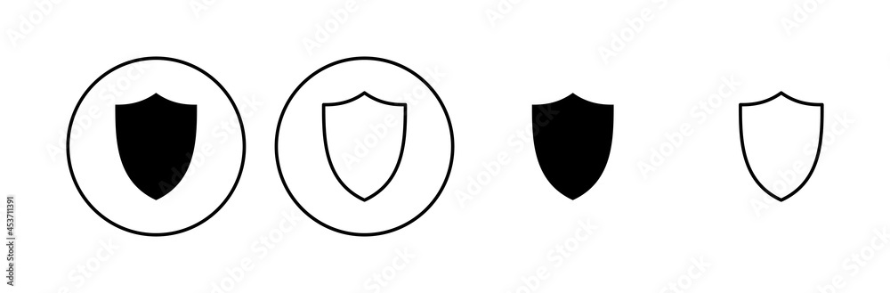 Shield icon set. Protection icon vector. Security vector icon Shield icon set. Protection icon vector. Security vector icon