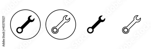 Wrench icon set. repair icon vector. tools icon vector