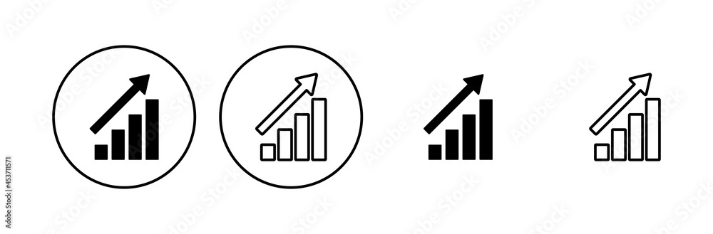 Growing graph Icon set. Chart icon. diagram icon Growing graph Icon set. Chart icon. diagram icon