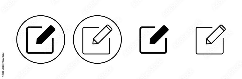 Edit icon set. edit document icon. edit text icon. pencil. sign up Edit icon set. edit document icon. edit text icon. pencil. sign up