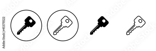 Key icon set. Key vector icon. Key symbol