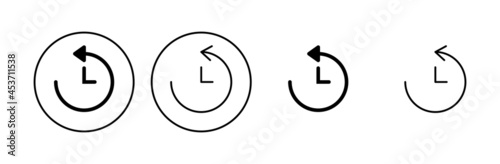 History icon set. recent event history