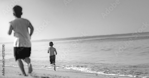 person walking on the beach