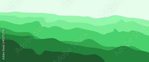 Mountain layers landscape vector illustration used for background, backdrop, editable background, banner, travel banner, wallpaper.
