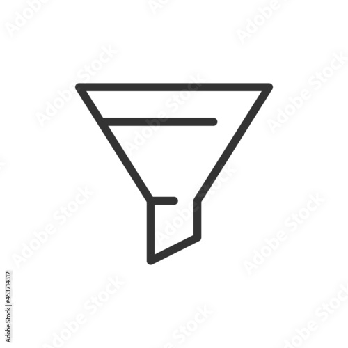 Premium funnel line icon for app, web and UI.