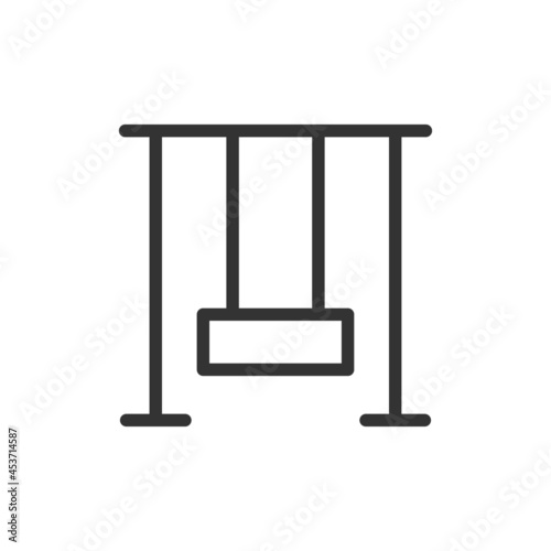 Thin line icon of swing.