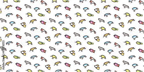 Hard lure icon pattern background for website or wrapping paper (Color icon version)