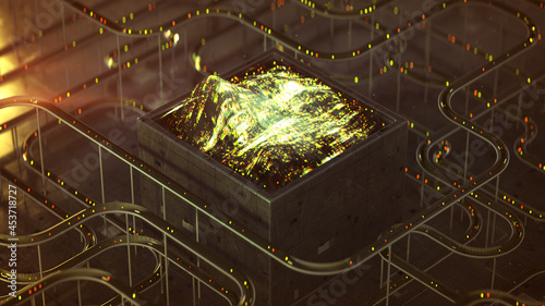 Futuristic computer code pr...