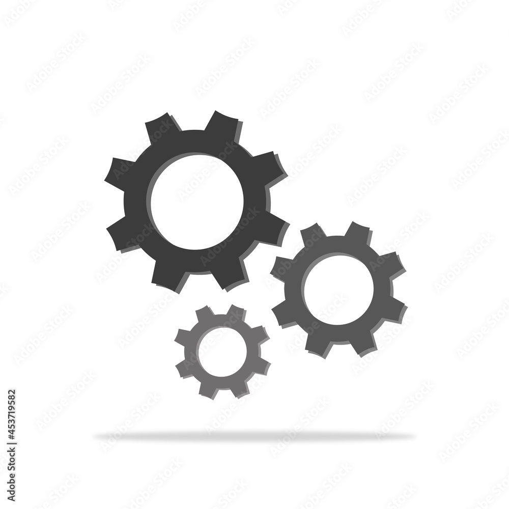 Icono de ajustes. Concepto de configuración. Herramientas. Ilustración vectorial, estilo 3d Icono de ajustes. Concepto de configuración. Herramientas. Ilustración vectorial, estilo 3d