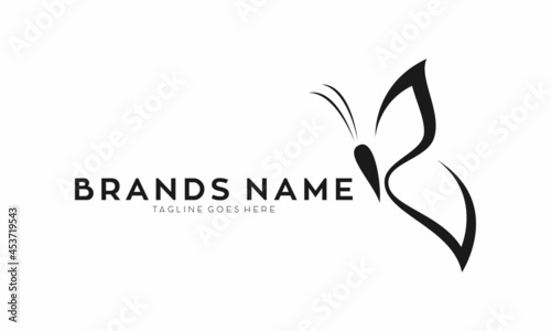 Butterfly for beauty vector logo