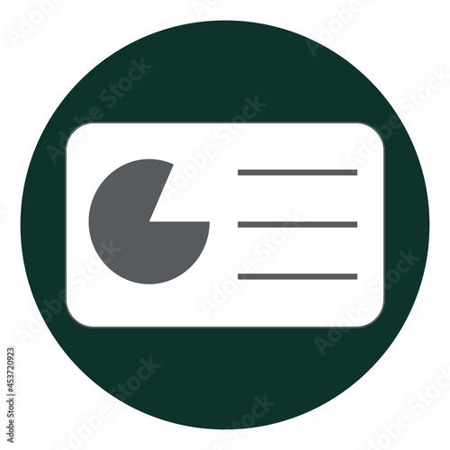 Finance statistical card, illustration, on a white background.