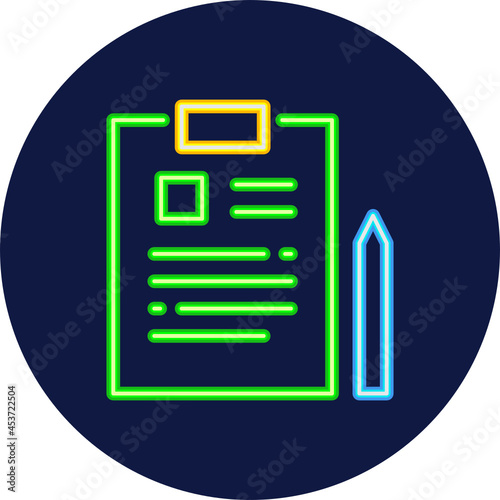 medical history neon icon