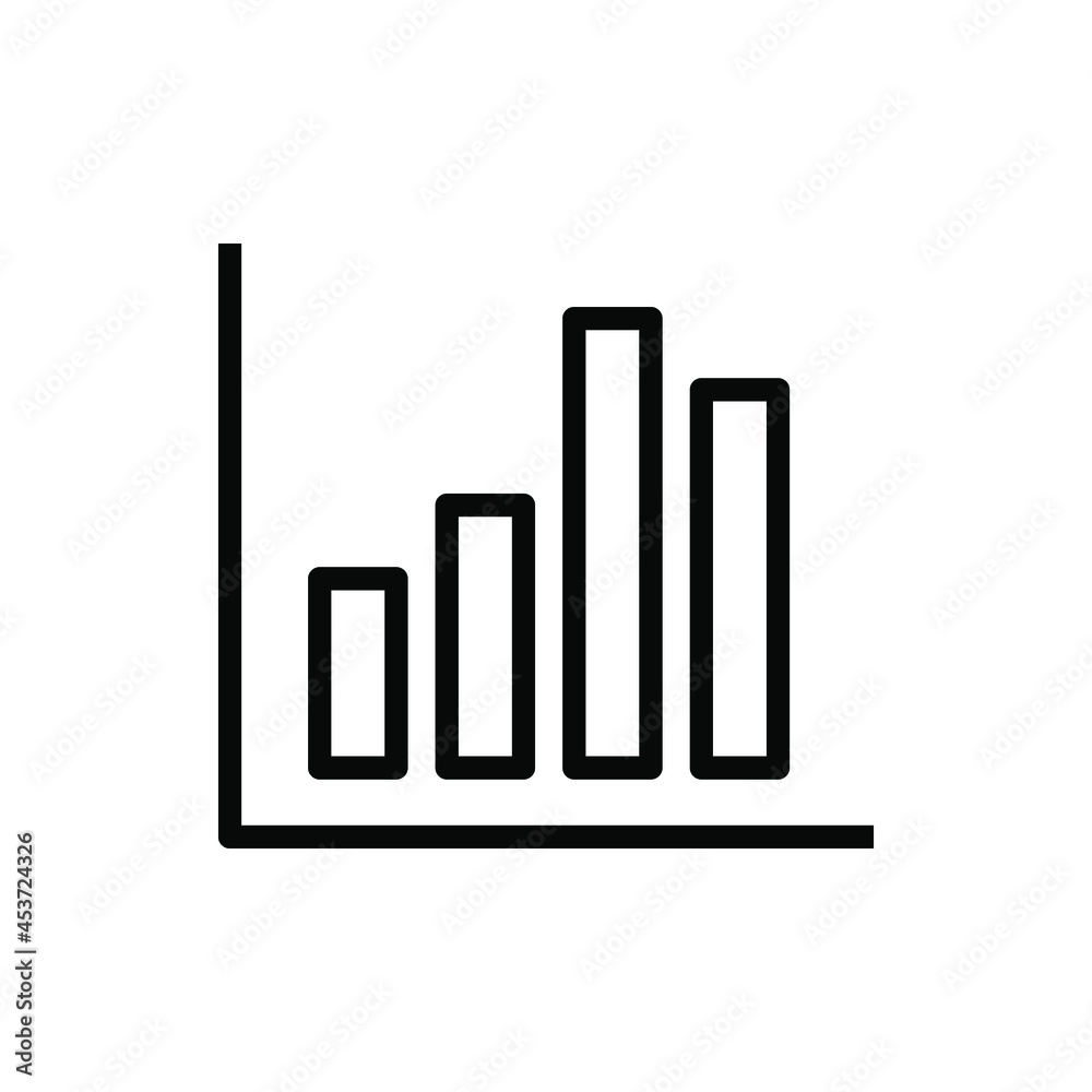 Bar graph icon vector graphic Bar graph icon vector graphic