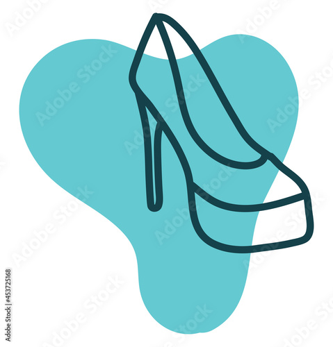 Sling back heels, illustration, on a white background.