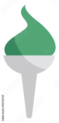 Olympic flame, illustration, on a white background.