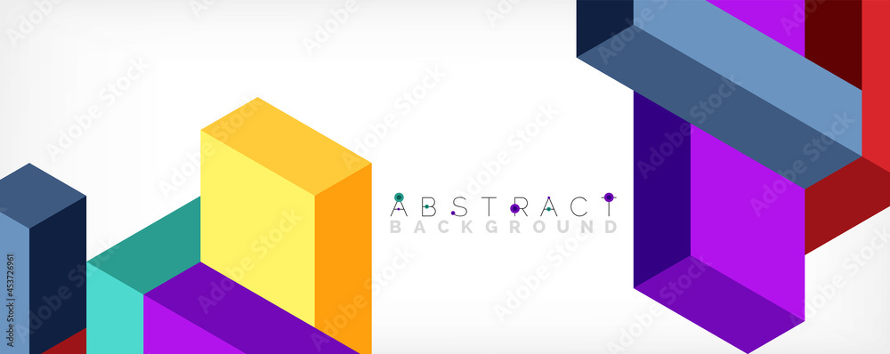 Abstract background. 3d cubes, cubic elements and blocks. Techno or business concept for wallpaper, banner, background, landing page Abstract background. 3d cubes, cubic elements and blocks. Techno or business concept for wallpaper, banner, background, landing page