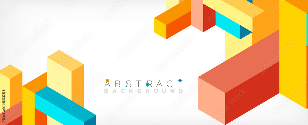 Abstract background. 3d cubes, cubic elements and blocks. Techno or business concept for wallpaper, banner, background, landing page Abstract background. 3d cubes, cubic elements and blocks. Techno or business concept for wallpaper, banner, background, landing page
