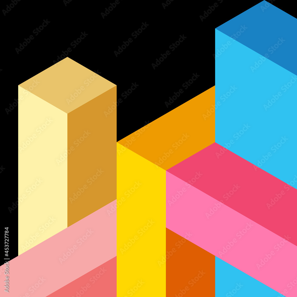 Abstract background. 3d cubes, cubic elements and blocks. Techno or business concept for wallpaper, banner, background, landing page