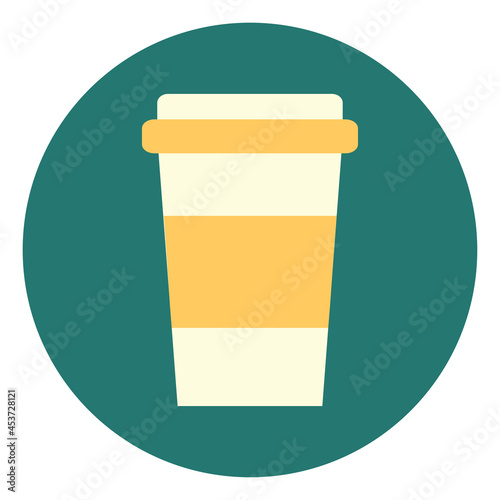 Take away coffee, illustration, vector on a white background.