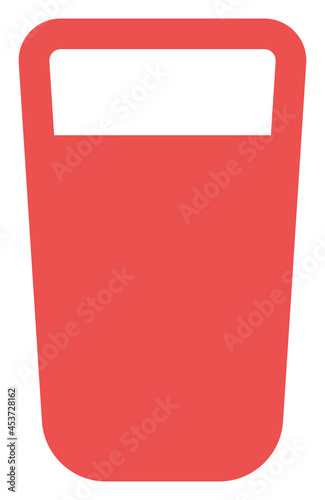 Shot in a glass, illustration, vector on a white background.