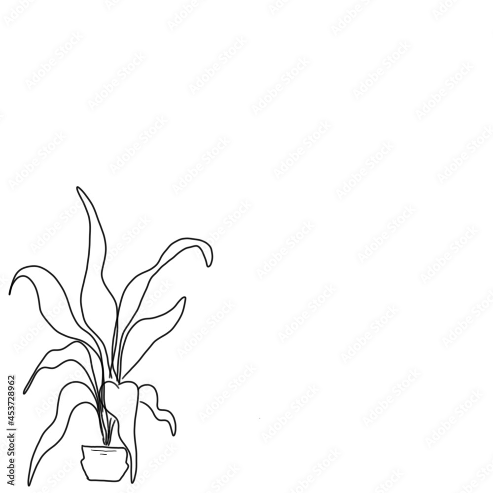 trendy home decor with plants. tropical leaves in stylish planters and pots. plant illustration. decorative plant background trendy home decor with plants. tropical leaves in stylish planters and pots. plant illustration. decorative plant background