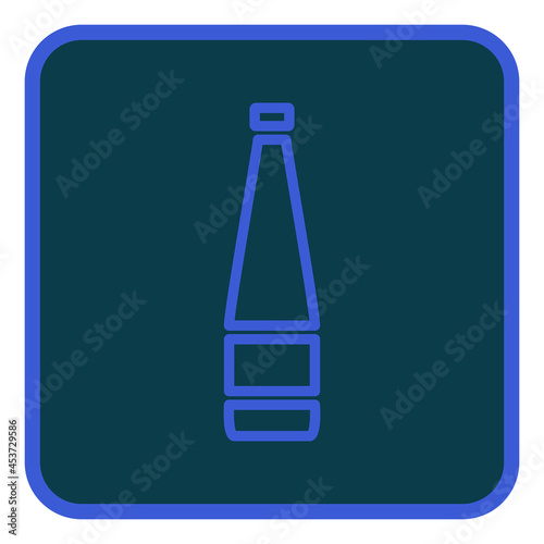 Bottle of fizzy drink, illustration, vector on a white background.