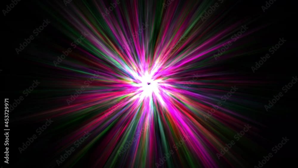 Colorful light streaks motion graphics with night background