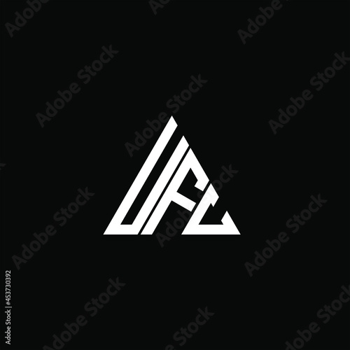 Fotografia UFC letter logo creative design. UFC unique design