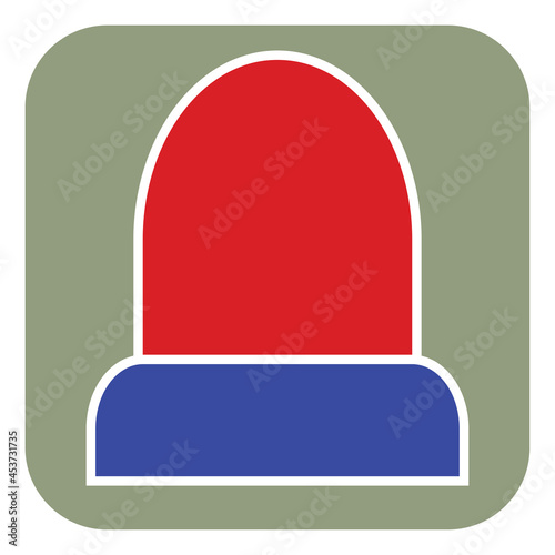 Police light, illustration, vector on a white background.