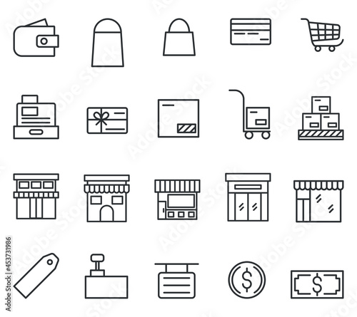 Shopping spree, illustration, vector on a white background.