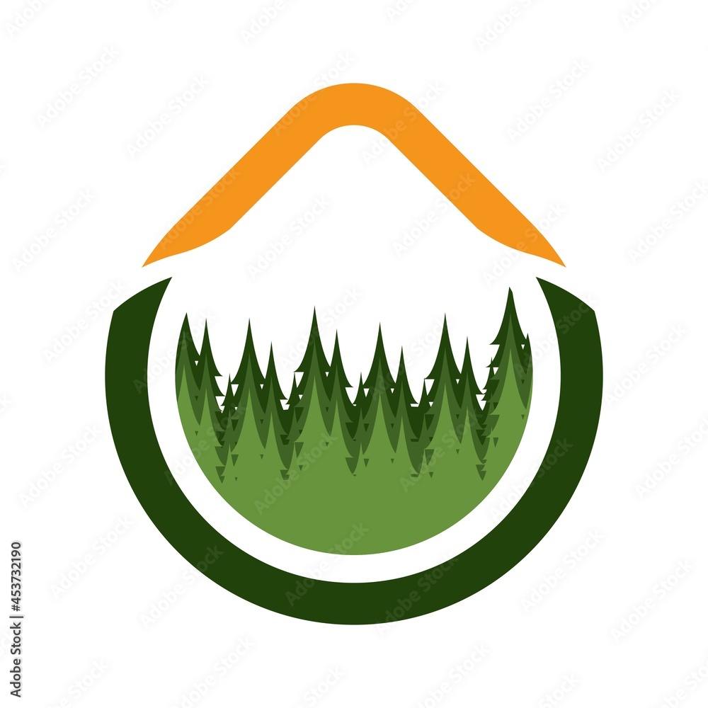 Obraz premium Tree leaf vector logo
