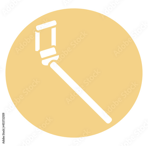 Selfie stick, illustration, vector on a white background.