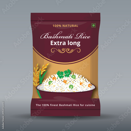 Rice Product Packaging Mockup - Illustration