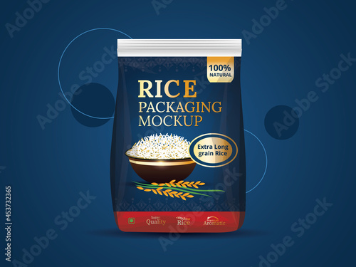 Premium Rice Package Mockup - Illustration