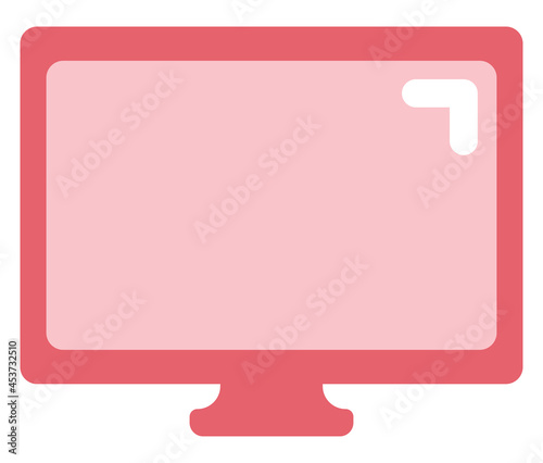 Red TV, illustration, vector on a white background.