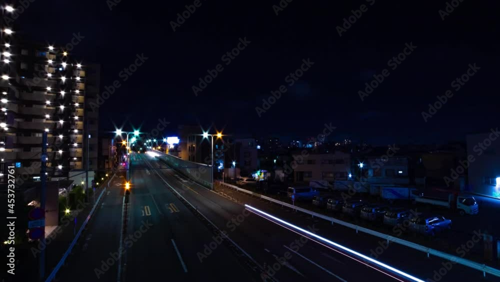 A night timelapse of the downtown street in Tokyo wide shot zoom A night timelapse of the downtown street in Tokyo wide shot zoom