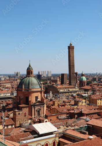 Panorama view of Bologna city center. Italy