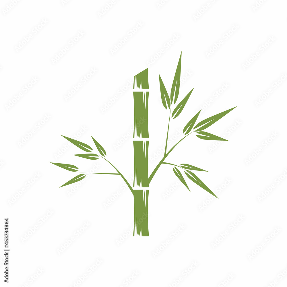Obraz premium Bamboo Logo Template vector icon illustration design