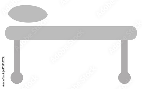 Hospital gurney, illustration, vector, on a white background.