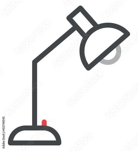 Office lamp, illustration, vector, on a white background.