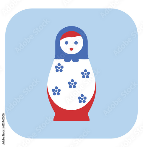 Russian matroyshka, illustration, vector, on a white background.