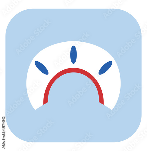 White russian kokoshnik, illustration, vector, on a white background.