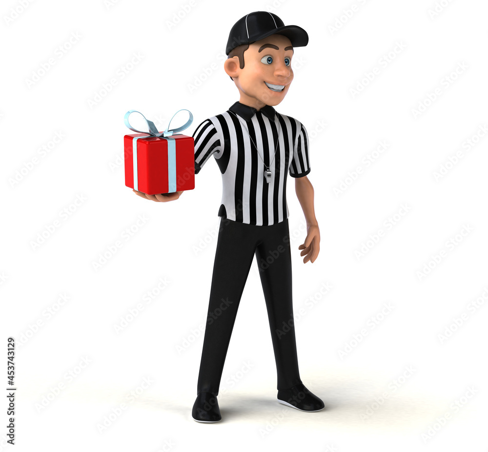 Fun 3D Illustration of an american Referee Fun 3D Illustration of an american Referee