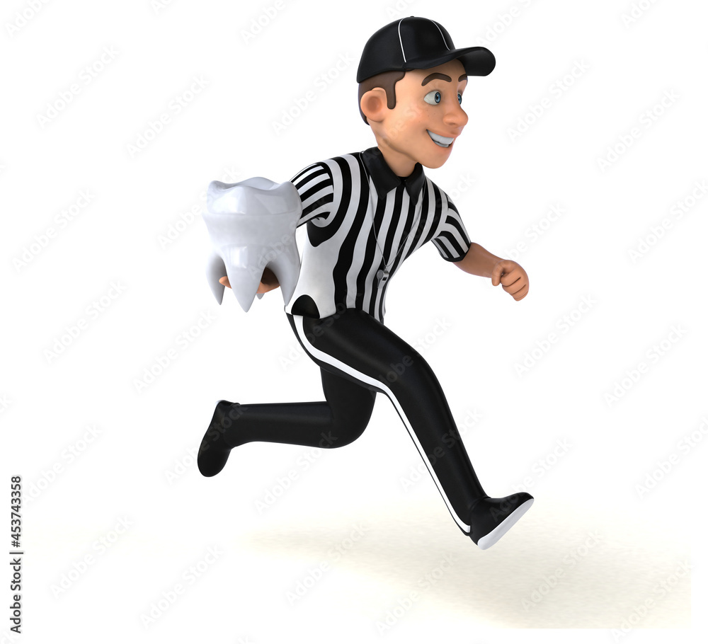 Fun 3D Illustration of an american Referee Fun 3D Illustration of an american Referee